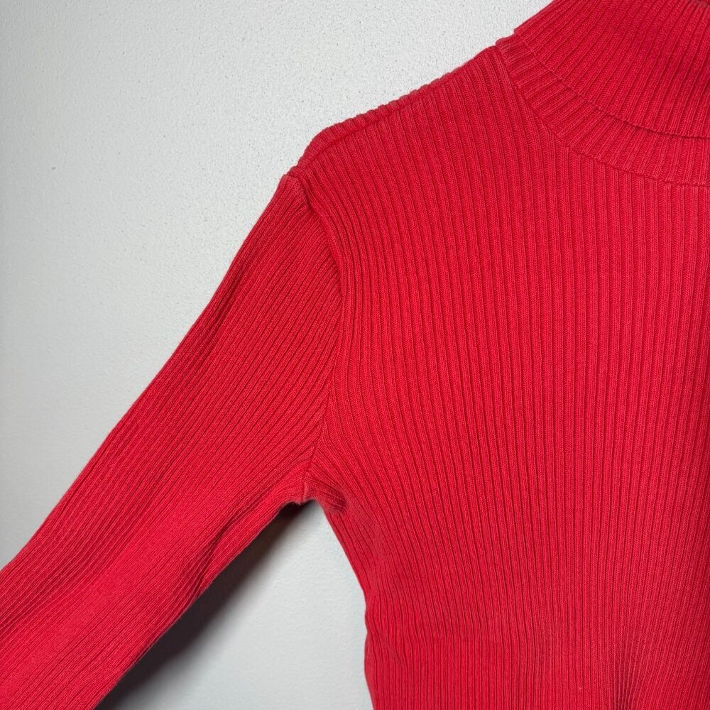 VTG Danielle Martin Womens Pink Ribbed Turtleneck Sweater Large Classic - Picture 6 of 9